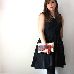 Megan Leone Recycled Leather Clutch