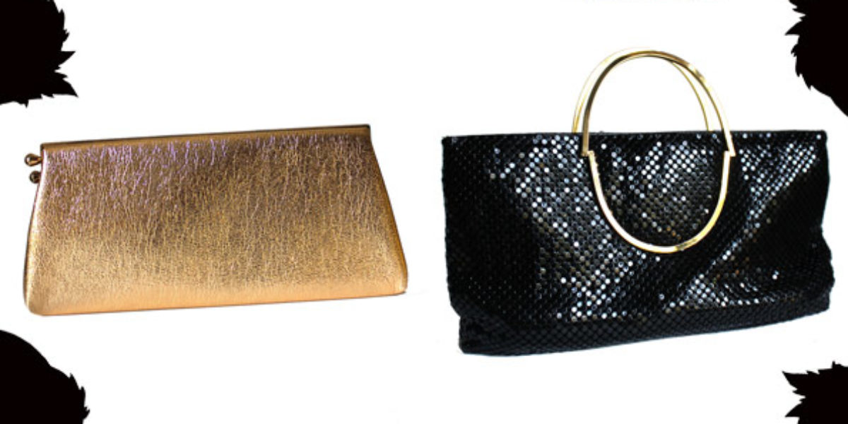 Vintage Finds: Black and Gold Purses new in shop